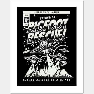 Bigfoot And Aliens Comics Posters and Art